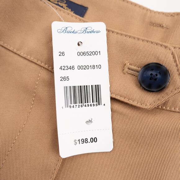 NEW BROOKS BROTHERS tan pleated trousers size 8 - Picture 4 of 10